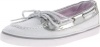 Sperry Top-Sider Biscayne 1-Eye (YB) Loafer (Little Kid/Big Kid),Silver/White Sparkle,3.5 M US Big Kid