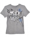 Akademiks Cutup T-Shirt (Sizes 4 - 7) - heather gray, 4