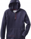 Calvin Klein Boys 8-20 Thermal Pullover Hoodie, Ink Well, Medium