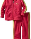 Puma - Kids Baby-girls Infant Tricot Track Jacket And Pant Set, Beet Purple, 24 Months