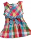 GUESS Kids Girls Sleeveless Plaid Dress with Bloomers (0 , PLAID (6/9M)