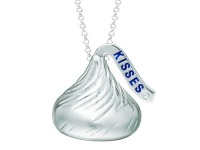 Sterling Silver Medium Flat Back Shaped Hershey`s Kiss Pendant w/ diamond accent Sterling Silver Medium Flat Back Shaped Hershey`s Kiss Pendant w/ diamond accent