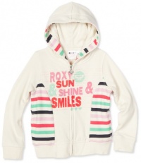 Roxy Kids Girls 2-6X Roxy Teenie Wahine - April Showers Hoodie, Natural/Multi-Color Stripe, 2T Roxy Kids Girls 2-6X Roxy Teenie Wahine - April Showers Hoodie, Natural/Multi-Color Stripe, 2T