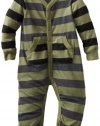 Splendid Littles Baby-Boys Newborn Charcoal Rugby Stripe Mix Playsuit, Trooper, 3-6 Months