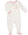 Help her dance her way through sweet dreams in this sweet footed coverall from Carter's.