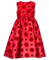 Make her holiday season bright with Rare Editions' dazzling glitter dot dress.