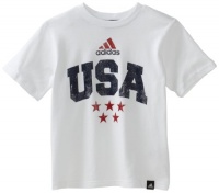 adidas Boys 2-7 Team USA Short Sleeve Tee, White, 2T adidas Boys 2-7 Team USA Short Sleeve Tee, White, 2T
