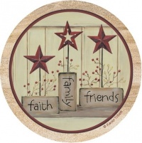 Thirstystone TSKB2 Natural Sandstone Coaster Set Faith Family Friends Thirstystone TSKB2 Natural Sandstone Coaster Set Faith Family Friends