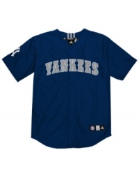 Gear him up for the season in the colors of his favorite team with this team logo jersey from adidas. Gear him up for the season in the colors of his favorite team with this team logo jersey from adidas.