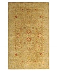 Lavish your space in timeless tradition, set in soft, earthy shades on this exquisite area rug from Safavieh. Tufted in India from pure wool, this rug emerges from the annals of antiquity to bring spectacular style and time-honored quality to your home. (Clearance) Lavish your space in timeless tradition, set in soft, earthy shades on this exquisite area rug from Safavieh. Tufted in India from pure wool, this rug emerges from the annals of antiquity to bring spectacular style and time-honored quality to your home. (Clearance)