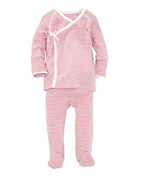 Adorable kimono-style top and pant set in soft cotton jersey. Adorable kimono-style top and pant set in soft cotton jersey.