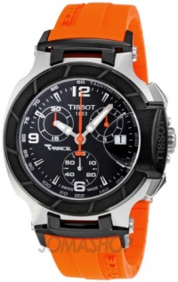 Tissot Women's T0482172705700 T-Race Black Chronograph Dial Orange Strap Watch Tissot Women's T0482172705700 T-Race Black Chronograph Dial Orange Strap Watch