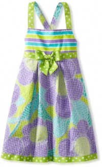 Bonnie Jean Girls 2-6X Stripe To Print Sundress, Purple, 4 Bonnie Jean Girls 2-6X Stripe To Print Sundress, Purple, 4
