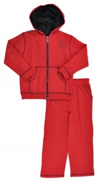 Akademiks Toddler Boys Red & Black 2Pc Sweat Suit Set (2T) Akademiks Toddler Boys Red & Black 2Pc Sweat Suit Set (2T)