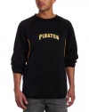 MLB Men's Pittsburgh Pirates Long Sleeve Crew Neck Thermabase Tech Fleece Pullover by Majestic