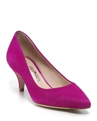 A classic, pointed silhouette in soft suede. From Salvatore Ferragamo. A classic, pointed silhouette in soft suede. From Salvatore Ferragamo.