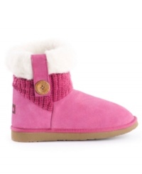 Merino wool makes the lining of these adorable Emma boots from Ukala by Emu extra cozy kicks. Merino wool makes the lining of these adorable Emma boots from Ukala by Emu extra cozy kicks.
