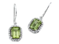 Genuine Peridot Earrings by Effy Collection® in 14 kt White Gold LIFETIME WARRANTY Genuine Peridot Earrings by Effy Collection® in 14 kt White Gold LIFETIME WARRANTY
