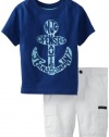 Nautica Boys 2-7 2 Piece Anchor 2 Short Set, Mailman, 4T