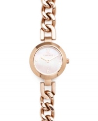 Your link to ladylike elegance. This Carolee watch sets the trend with rose-gold tones and a curb-link bracelet. Your link to ladylike elegance. This Carolee watch sets the trend with rose-gold tones and a curb-link bracelet.