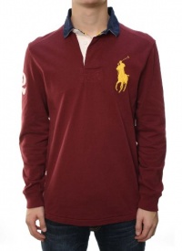 Polo Ralph Lauren Mens Custom Fit Big Pony Polo Rugby Shirt Polo Ralph Lauren Mens Custom Fit Big Pony Polo Rugby Shirt
