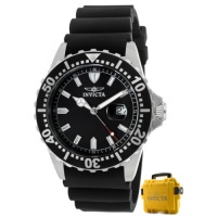 Invicta Men's 10917 Pro Diver Black Dial Black Polyurethane Watch with Yellow Impact Case Invicta Men's 10917 Pro Diver Black Dial Black Polyurethane Watch with Yellow Impact Case