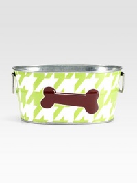 An adorable galvanized tub is the perfect place for a pup's playthings or bath gear. It's also a clever gift basket, ready to fill and give to a favorite dog lover. Side handles 11W X 5½H X 8½D Made in USA Please note: Each tub is made to order, so please allow 3-4 weeks for delivery. An adorable galvanized tub is the perfect place for a pup's playthings or bath gear. It's also a clever gift basket, ready to fill and give to a favorite dog lover. Side handles 11W X 5½H X 8½D Made in USA Please note: Each tub is made to order, so please allow 3-4 weeks for delivery.