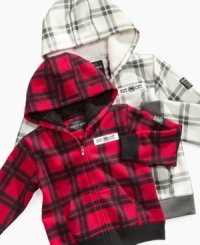 Allover plaid on these hoodies from Ecko give them a rugged look perfect for the fall. Allover plaid on these hoodies from Ecko give them a rugged look perfect for the fall.