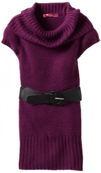 Energie Girls 7-16 Nimi Cap Sleeve Cowl Neck Sweater, Runway Purple, Medium