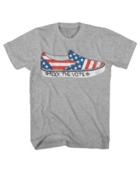 Patriotic style. Put your shoes on and get walking, this Rock the Vote tee from Epic Threads will pump up his look. Patriotic style. Put your shoes on and get walking, this Rock the Vote tee from Epic Threads will pump up his look.