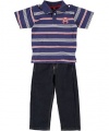 Akademiks Bert 2-Piece Outfit (Sizes 2T - 4T) - navy, 3t