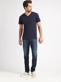 The softest tee you'll ever own, designed in superior pima cotton. V-neck Cotton Machine wash Made in USA 