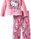 Ame Sleepwear Girls 2-6X Peeking Hello Kitty 2 Piece Pajama Set