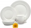 Melange Italian Villa Premium Porcelain 20-Piece Place Setting, Ivory, Serving for 4