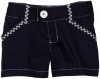K.C. Parker Girls 2-6X Little Girls Cotton Sateen Short, Peacoat Navy, 6X