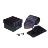 Mens La Cravatta Mens Necktie Set in MATCHING GIFT BOX: 100% Microfiber Neck Tie with Cufflinks and Handkerchief (Size:00)