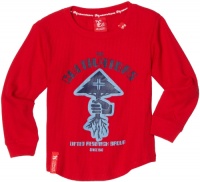 LRG - Kids Boys 2-7 Long Sleeve Little Chemical Living Thermal Shirt, Red, 4