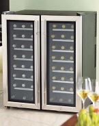 The perfect accessory for any wine lover has two compartments, each with separate temperature controls for reds and whites.