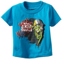 Metal Mulisha Boys 2-7 Toddlers Eyegore Spray Tee, Turquoise, 2T