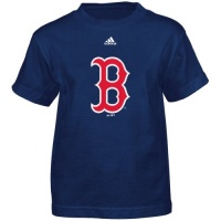 MLB Boston Red Sox Boy's Team Logo Short Sleeve Tee, Dark Navy, Medium