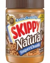 Skippy Peanut Butter, Natural Super Chunk, 15-Ounce Jars (Pack of 6)