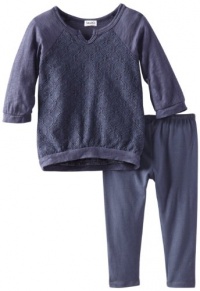 Splendid Littles Baby-Girls Lace Slub Long Sleeve Tunic Set, Cadet Blue, 12-18 Months Splendid Littles Baby-Girls Lace Slub Long Sleeve Tunic Set, Cadet Blue, 12-18 Months