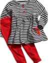 GUESS Kids Girls Toddler Striped Tunic and Leggings Set, STRIPE (12M)