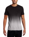 Kenneth Cole Men's Dip Dye Crew Neck Knit Shirt