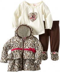 Nannette Baby-girls Infant 3 Piece Leopard Legging Set, Beige, 12 Months Nannette Baby-girls Infant 3 Piece Leopard Legging Set, Beige, 12 Months