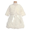 Bonnie Jean Little Girl Size 4 Ivory Bolero Christmas Dress Set