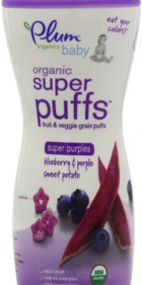Plum Organics Super Puffs Purples, Blueberry & Purple Sweet Potato, 1.5-Ounce (Pack of 4) Plum Organics Super Puffs Purples, Blueberry & Purple Sweet Potato, 1.5-Ounce (Pack of 4)
