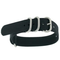 Watch Band Nylon One Piece Military Sport Black Stainless Buckle 18 millimeter Watch Band Nylon One Piece Military Sport Black Stainless Buckle 18 millimeter