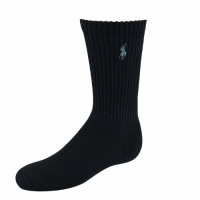 Polo Ralph Lauren boys crew socks black 6pairs - 9-11 (shoe size 4-10) Polo Ralph Lauren boys crew socks black 6pairs - 9-11 (shoe size 4-10)
