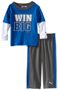 Puma - Kids Baby-boys Infant Win Big Two Piece Set, Blue, 12 Months Puma - Kids Baby-boys Infant Win Big Two Piece Set, Blue, 12 Months